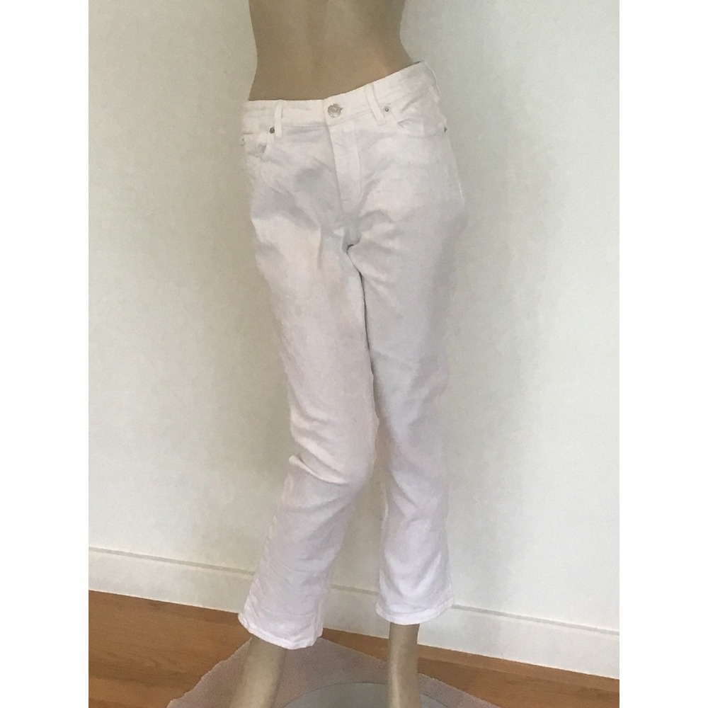 Ralph Lauren Purple Label 160 Slim White Jeans Made Italy 27 Straight Leg Denim